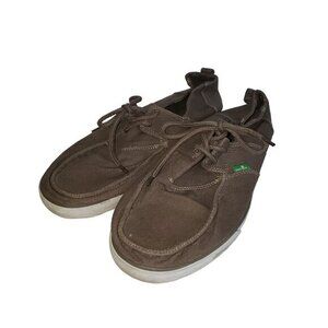 Sanuk Sidewalk Surfer Offshore Canvas Casual‎ Mens Shoes Size 10 Gray Taupe